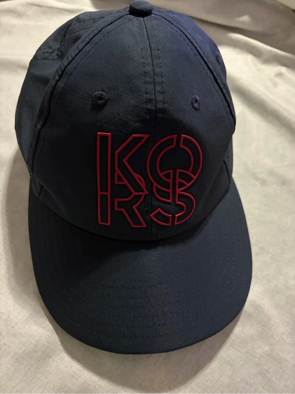 Michael Kors Navy Baseball Cap with Red Logo